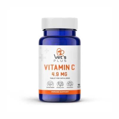 Vet's Plus Vitamin C Kedi ve Köpekler İçin Vitamin Tablet 75 Adet